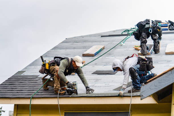 Professional Gutter Installation technician working in Mexico, MO